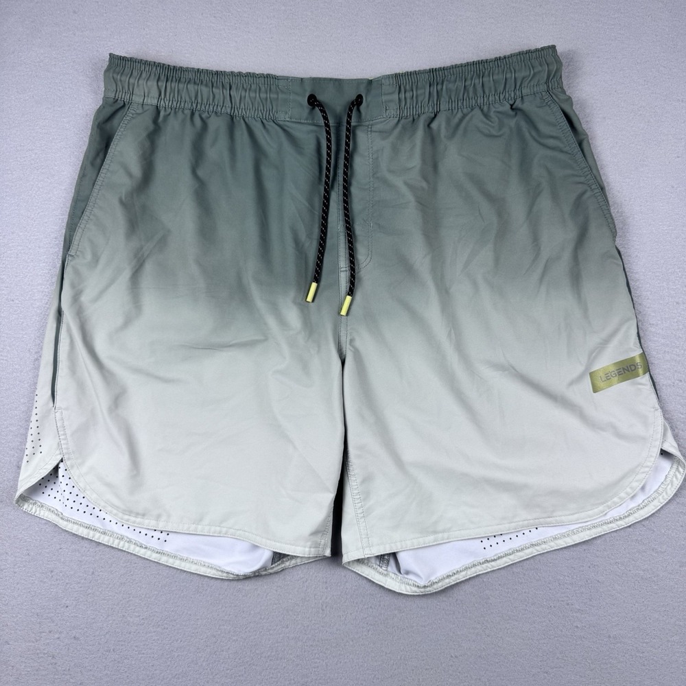 Legends Luka Performance Short Men XXL 7" LL Green Drawstring Gym Pocket Train